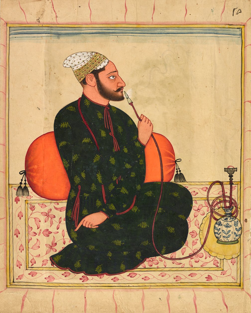 Portret radży, prawdopodobnie Raja Dhrub Dev z Jasrota, ok. 1690-1700. autorstwa Unbekannt