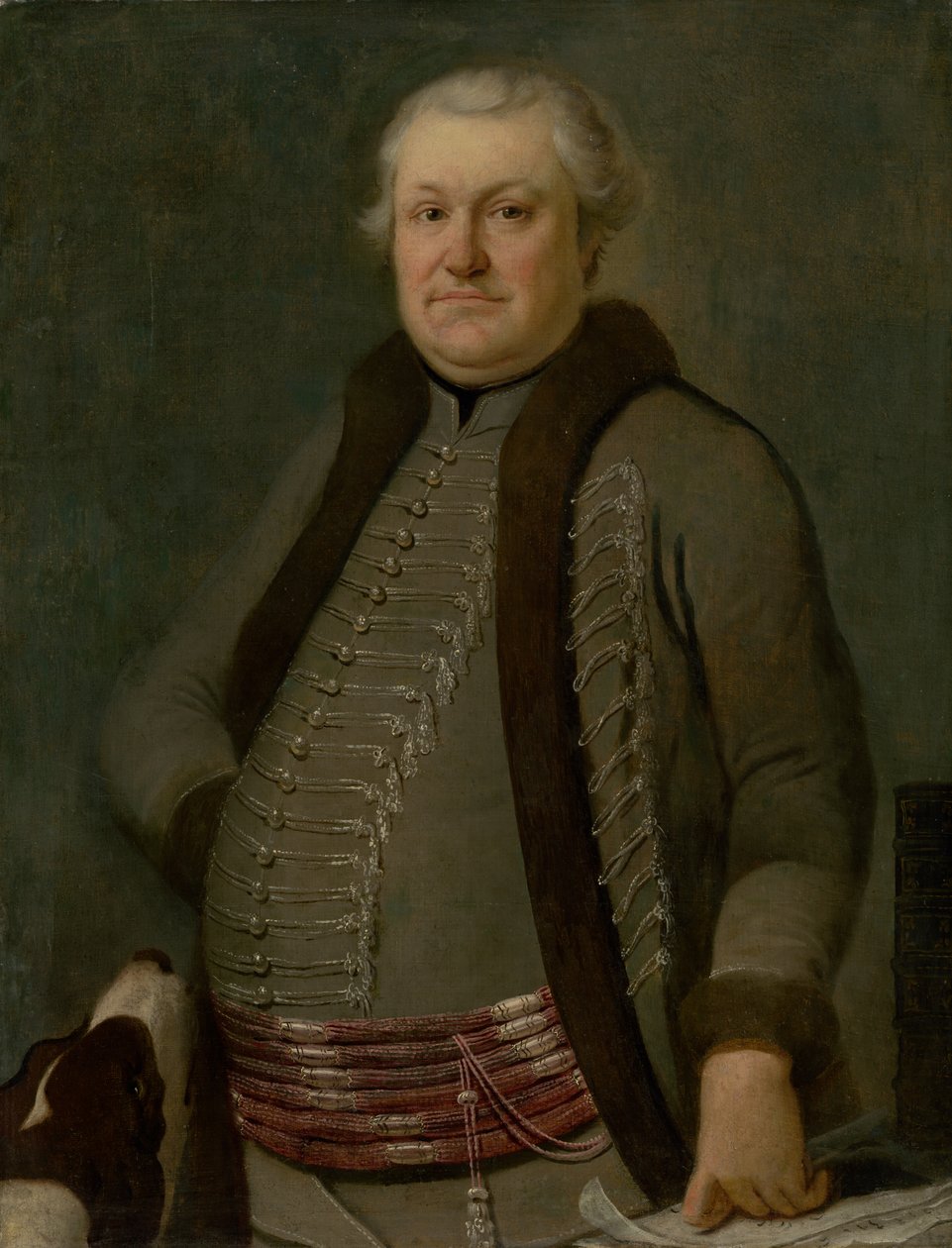 Portret Zemana z psem autorstwa Unbekannt