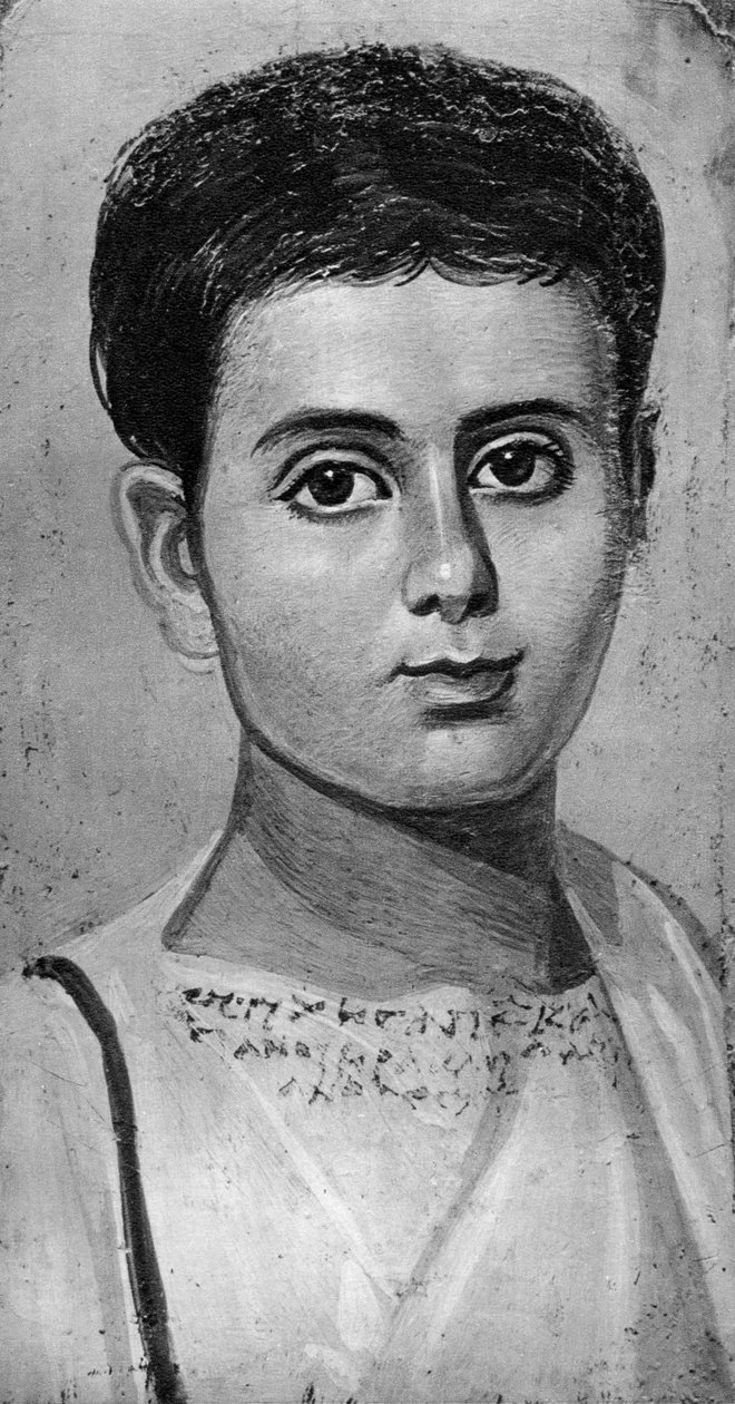 Portret młodego chłopca, Al-Fajum, Egipt, II wiek 1936 autorstwa Unbekannt
