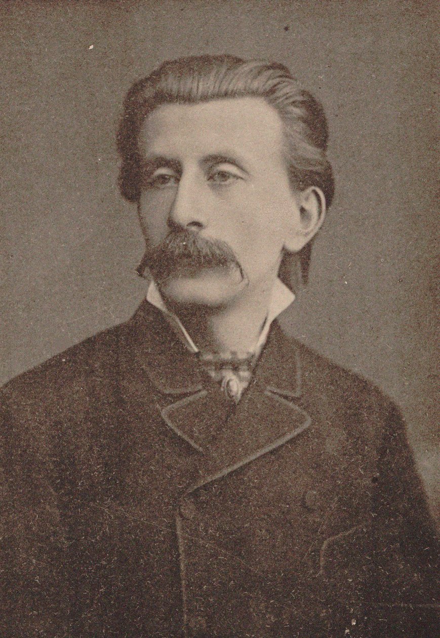 Portret pianisty i kompozytora Moritza Moszkowskiego 1854-1925, ca. 1886-1890. autorstwa Unbekannt