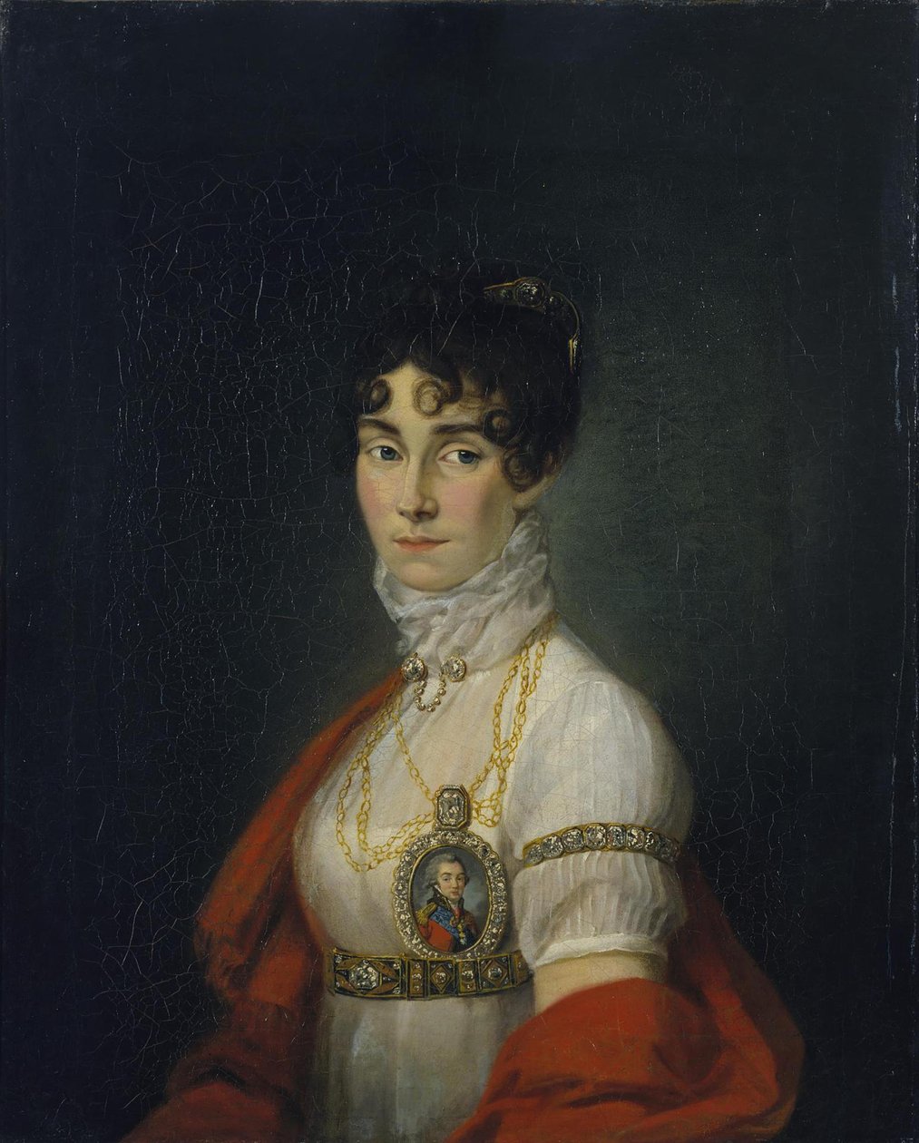 Portret aktorki i piosenkarki, hrabiny Praskovya Sheremetyeva Zhemchugova 1768-1803, wczesny autorstwa Unbekannt