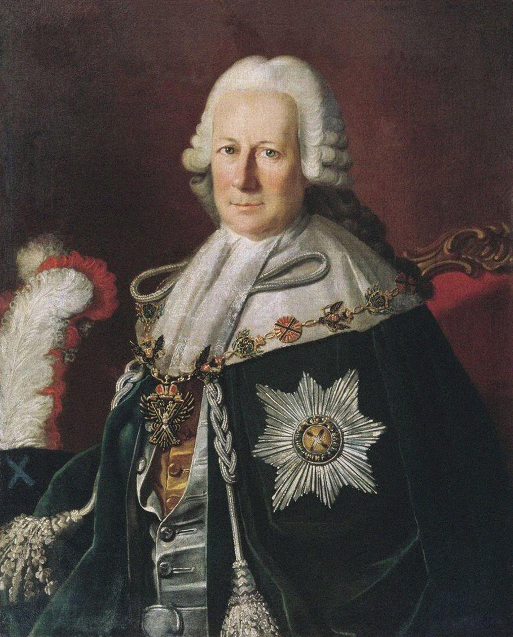Portret admirała Siemiona Iwanowicza Mordwinowa 1701-1777 Według Carla Ludwiga Christinecka, 1771 autorstwa Unbekannt