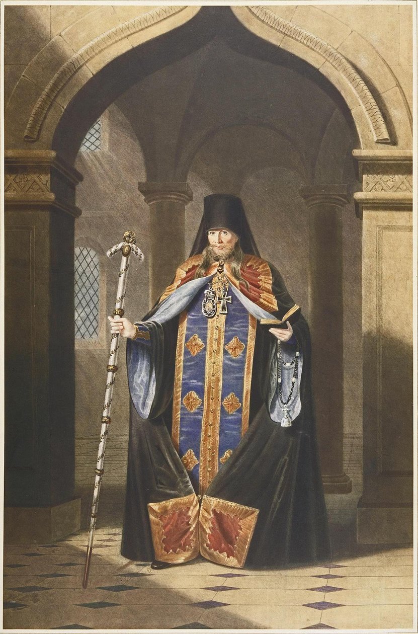 Portret archimandryty Focjusza Rosji 17921838, lata 20. XIX wieku autorstwa Unbekannt
