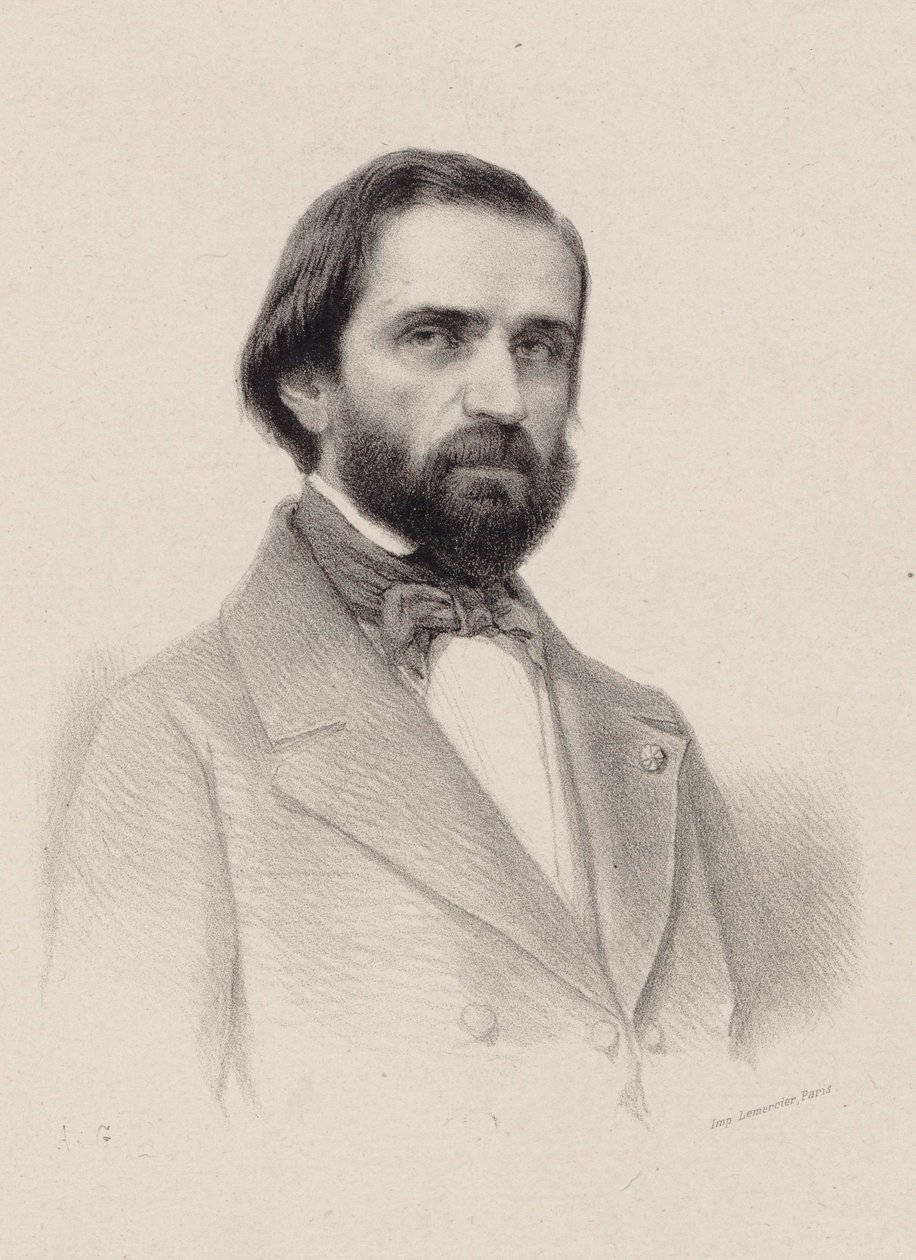 Portret kompozytora Giuseppe Verdiego 1813-1901, c. 1850. autorstwa Unbekannt