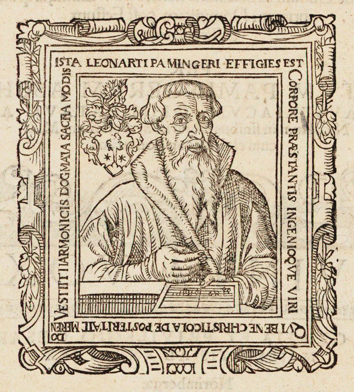 Portret kompozytora Leonharda Pamingera 1495-1567, 1573. autorstwa Unbekannt