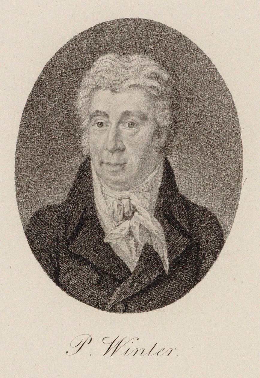 Portret kompozytora Petera von Winter 1754-1825 , ok. 1825. autorstwa Unbekannt