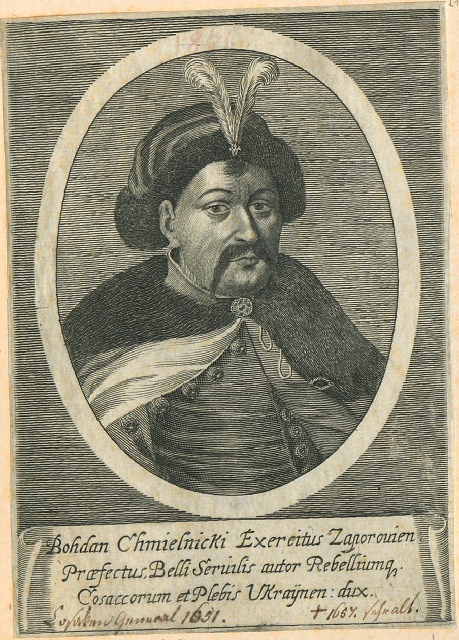 Portret hetmana kozackiego Ukrainy Bohdana Chmielnickiego 1595-1657 autorstwa Unbekannt