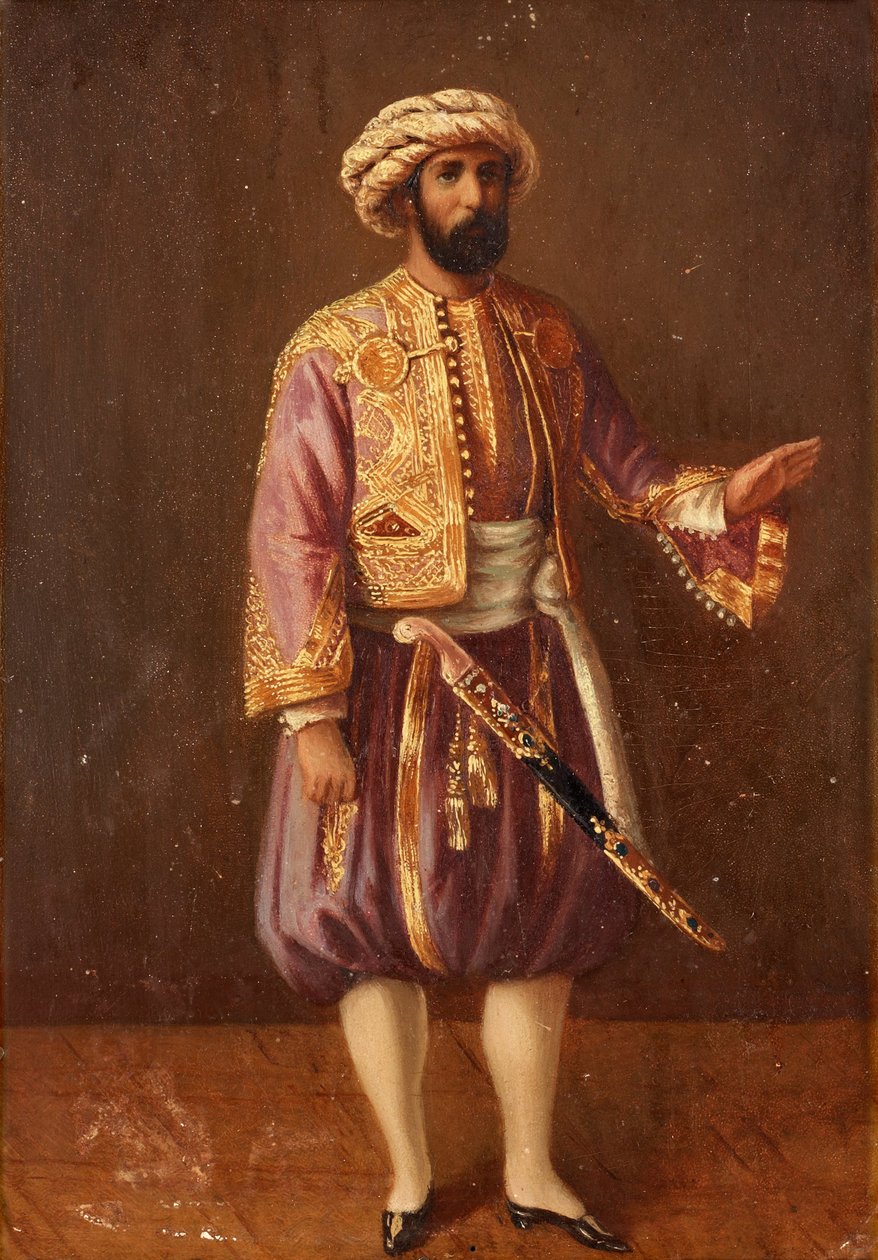 Portret króla Szwecji Karola XV w stroju tureckim, połowa XIX w. autorstwa Unbekannt