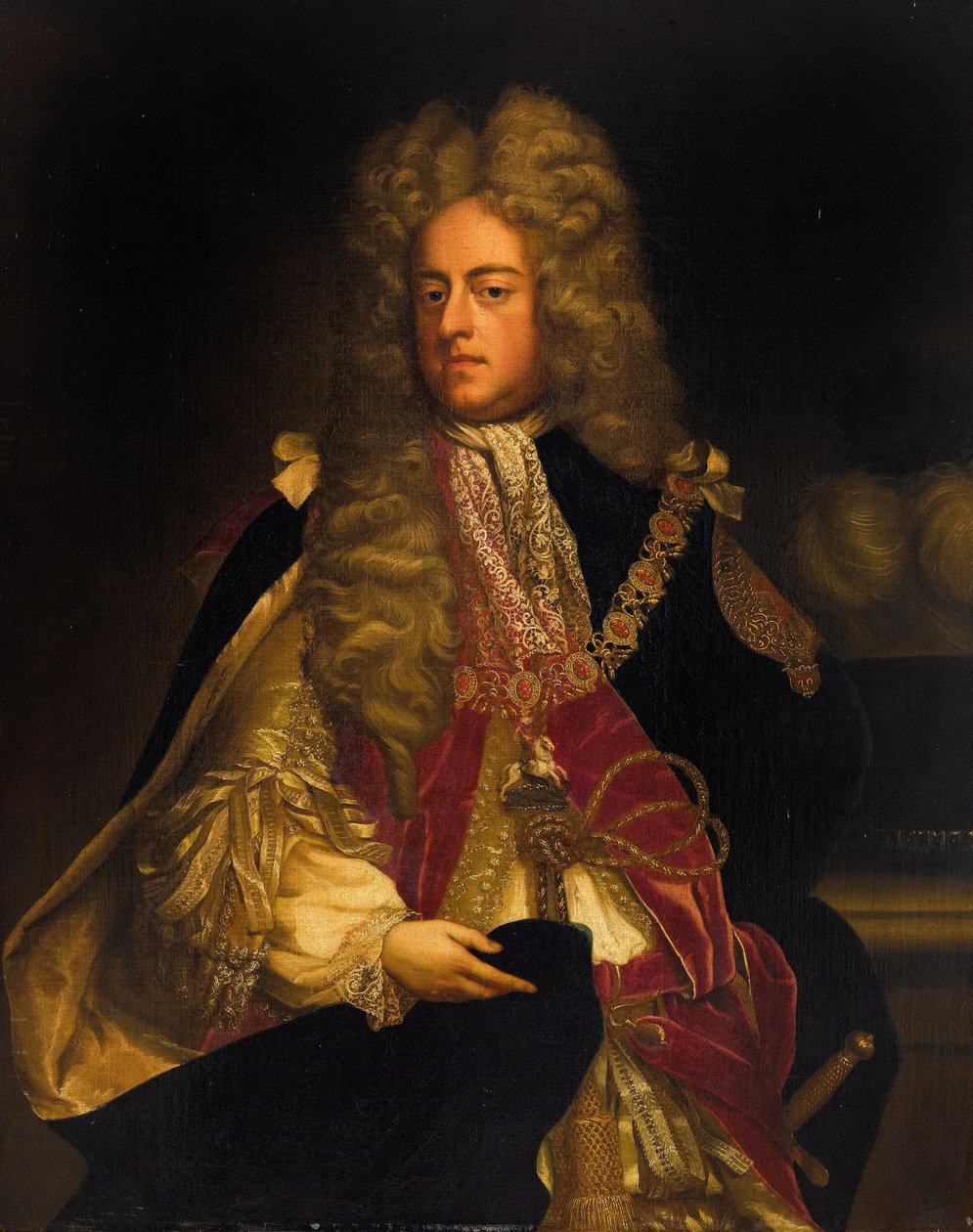 Portret króla Jerzego I Wielkiej Brytanii 1660-1727, I tercja XVIII w. autorstwa Unbekannt