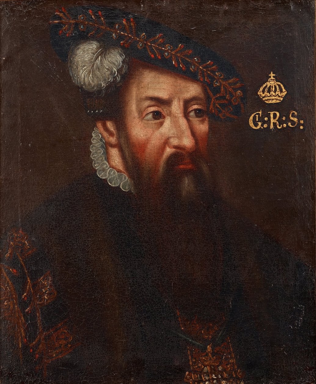 Portret króla Gustawa I Szwecji 1496-1560, um 1700 autorstwa Unbekannt