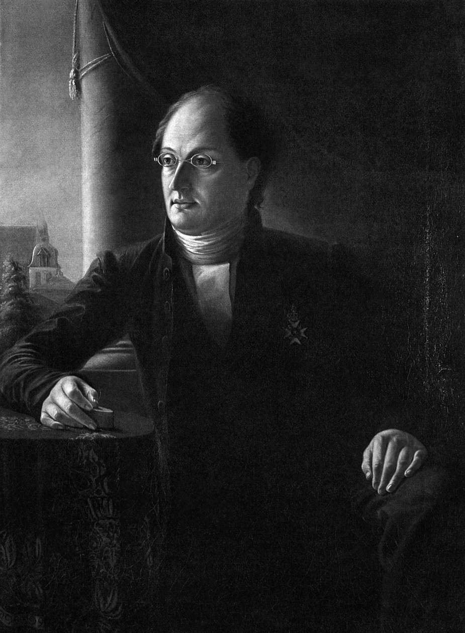 Portret poety Johana Ludviga Runeberga 1804-1877 autorstwa Unbekannt