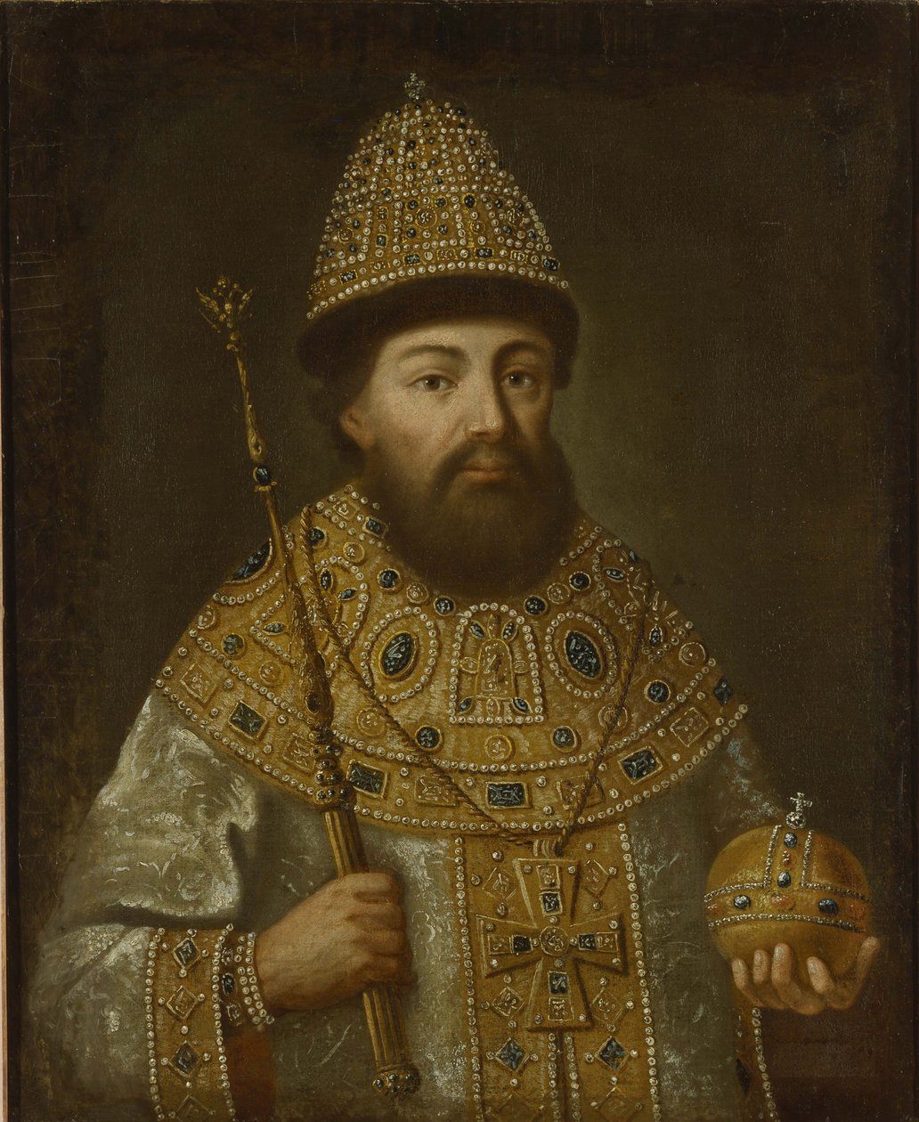 Portret cara Rosji Aleksisa I Michajłowicza 1629-1676, ok. 1675 autorstwa Unbekannt
