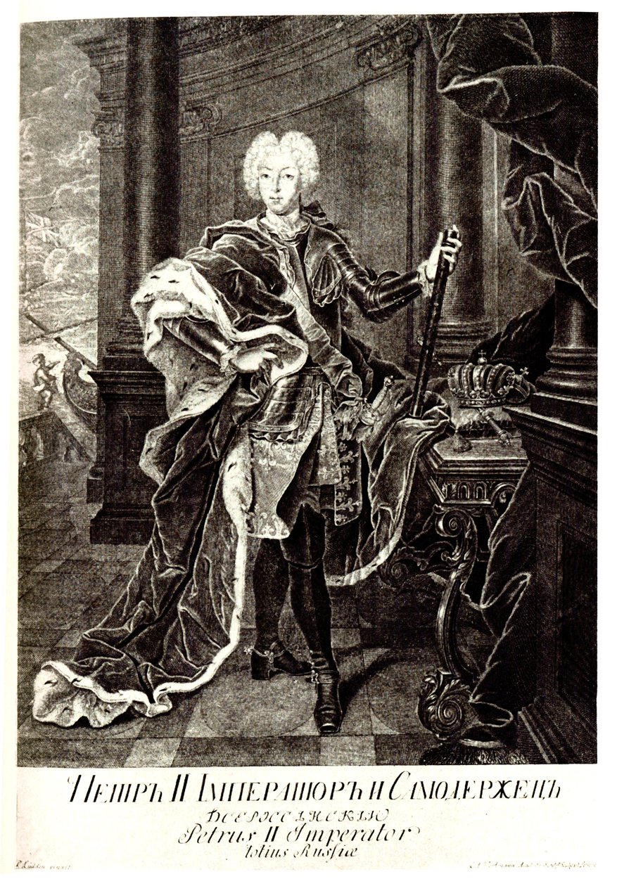 Portret cara Piotra II Rosji 1715-1730 autorstwa Unbekannt