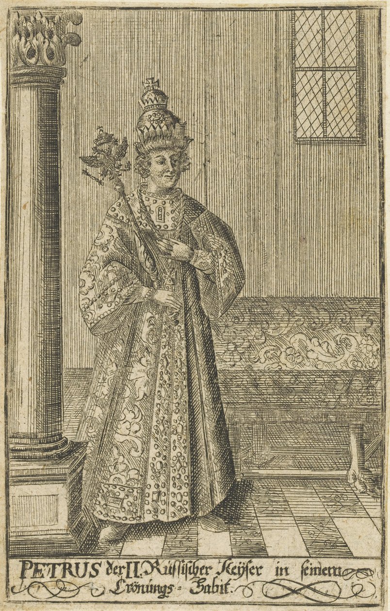 Portret cara Rosji Piotra II 1715-1730, ok. 1730. autorstwa Unbekannt