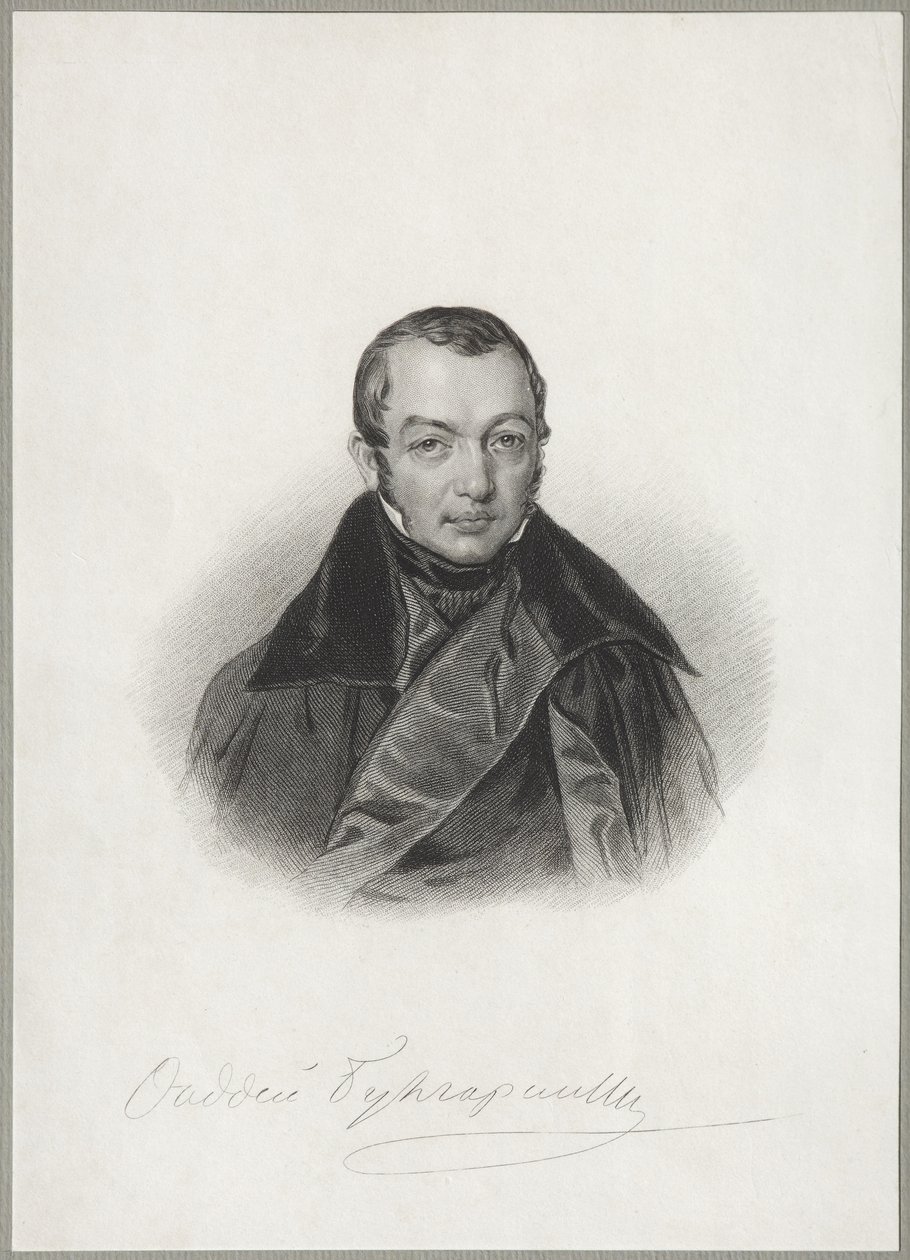 Portret autora Faddei Bulgarin 1789-1859, 1841 autorstwa Unbekannt