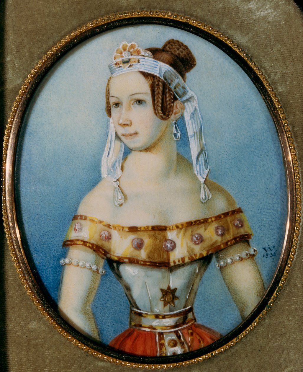 Portret baletnicy Varvara Volkova 1816-1898, 1836 autorstwa Unbekannt