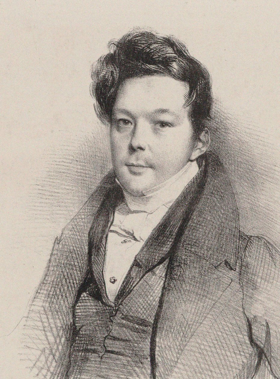 Portret kompozytora Auguste-Mathieu Panserona 1796-1859, 1820. autorstwa Unbekannt