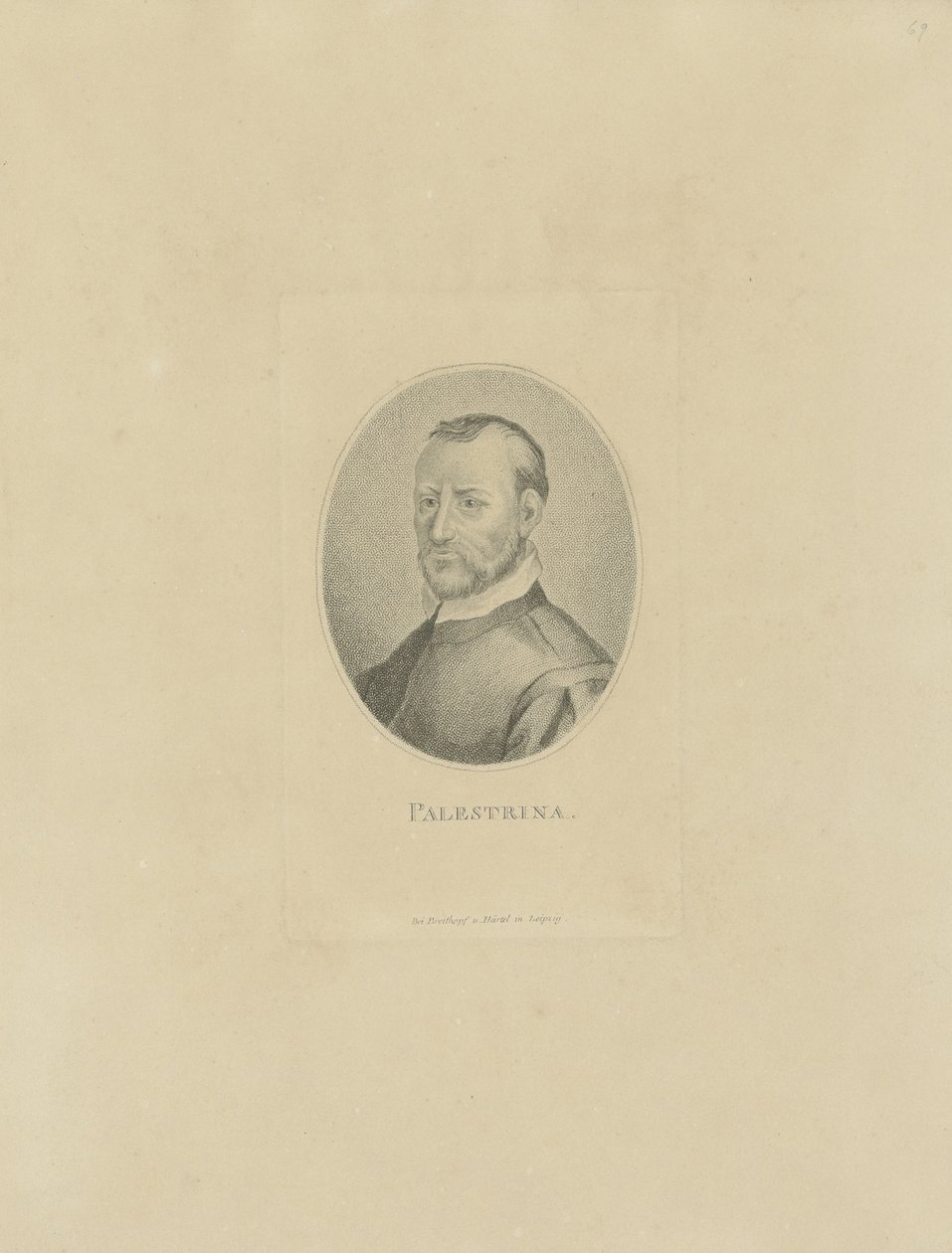 Portret kompozytora Giovanniego Pierluigiego da Palestrina 1526-1594, ok. 1930 r. 1800. autorstwa Unbekannt