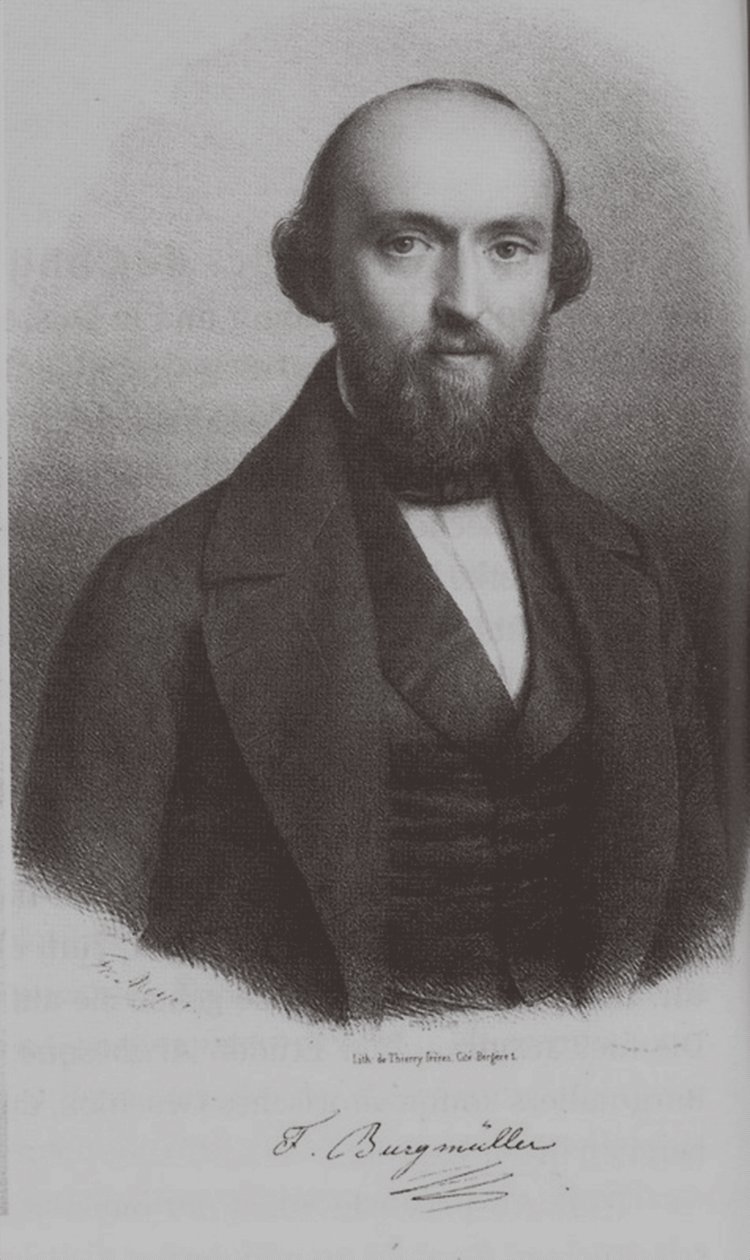 Portret kompozytora Johanna Friedricha Franza Burgmüllera 1806-1874, ok. 1930 r. 1840 autorstwa Unbekannt