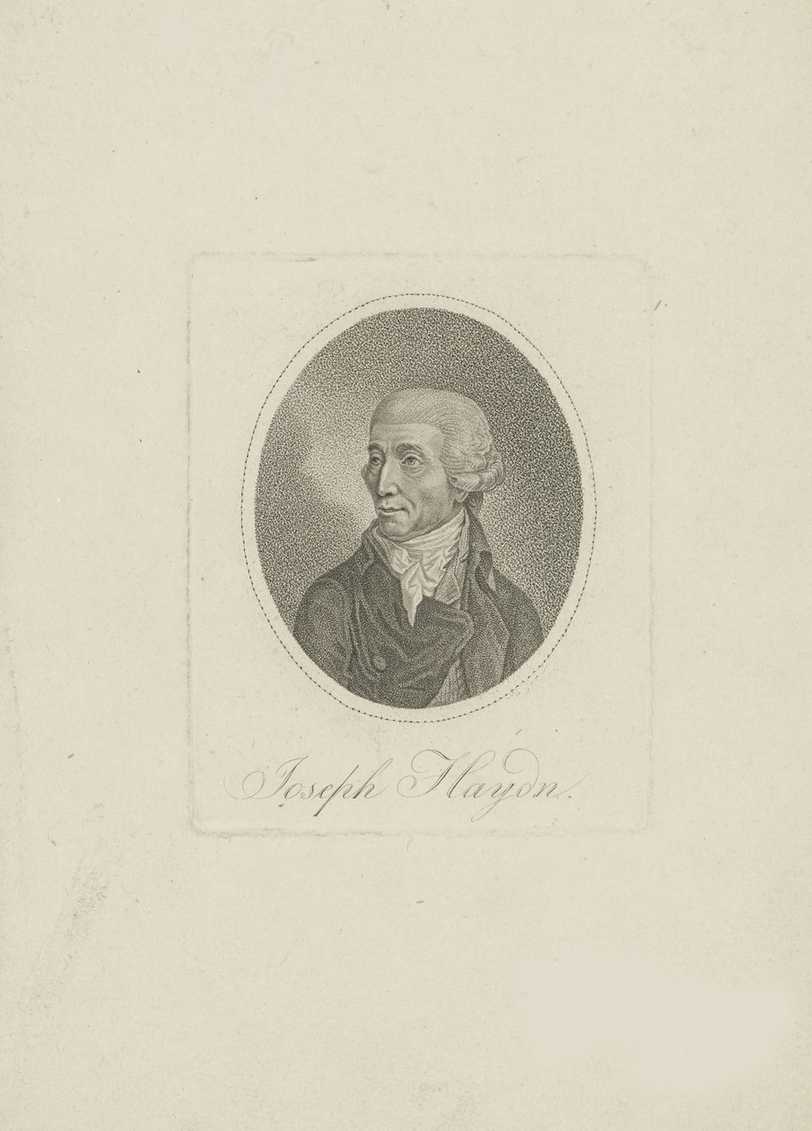 Portret kompozytora Josepha Haydna 1732-1809, XIX wiek. autorstwa Unbekannt
