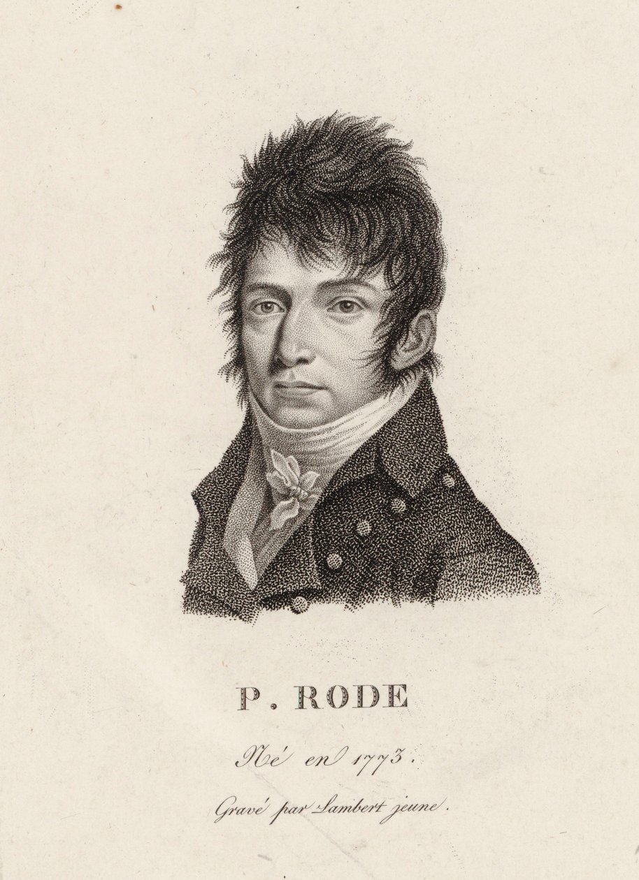 Portret kompozytora Pierre Jacques Joseph Rode 1774-1830. autorstwa Unbekannt