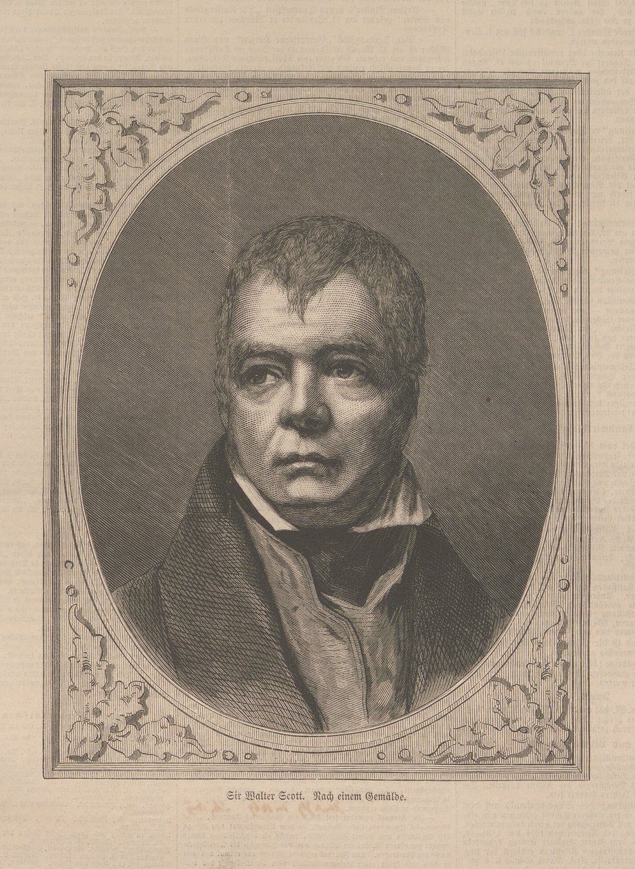 Portret pisarza historycznego i poety Sir Waltera Scotta 1771-1832, 1871. autorstwa Unbekannt