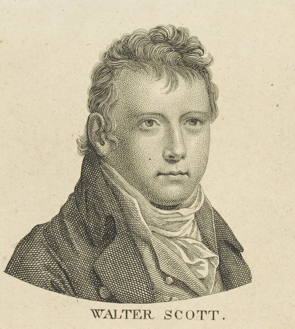 Portret powieściopisarza historycznego i poety Sir Waltera Scotta 1771-1832, ok. 1930 r. 1800. autorstwa Unbekannt