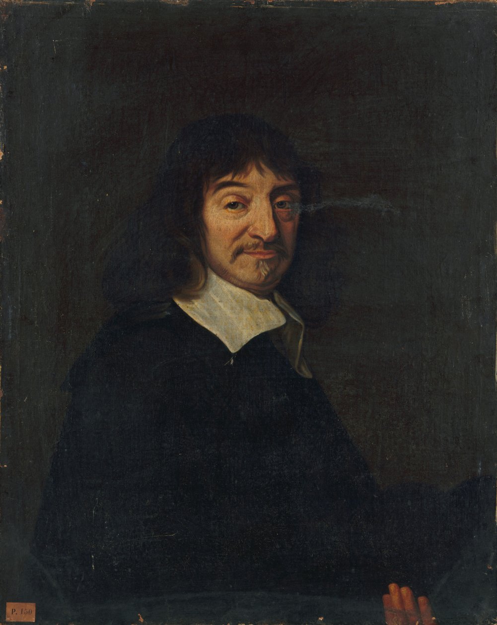Portret filozofa René Descartes 1596-1650. autorstwa Unbekannt
