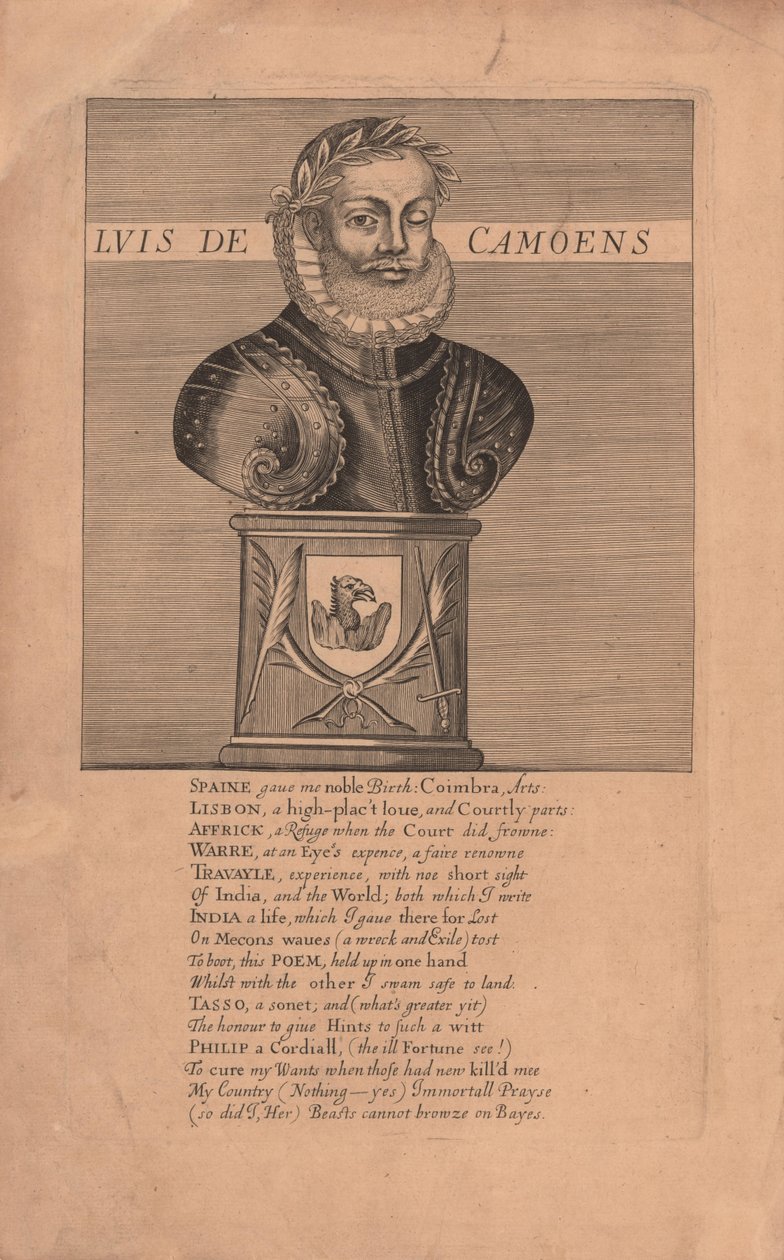 Portret poety Luís Vaz de Camões ok. 1524-1580, 1655. autorstwa Unbekannt