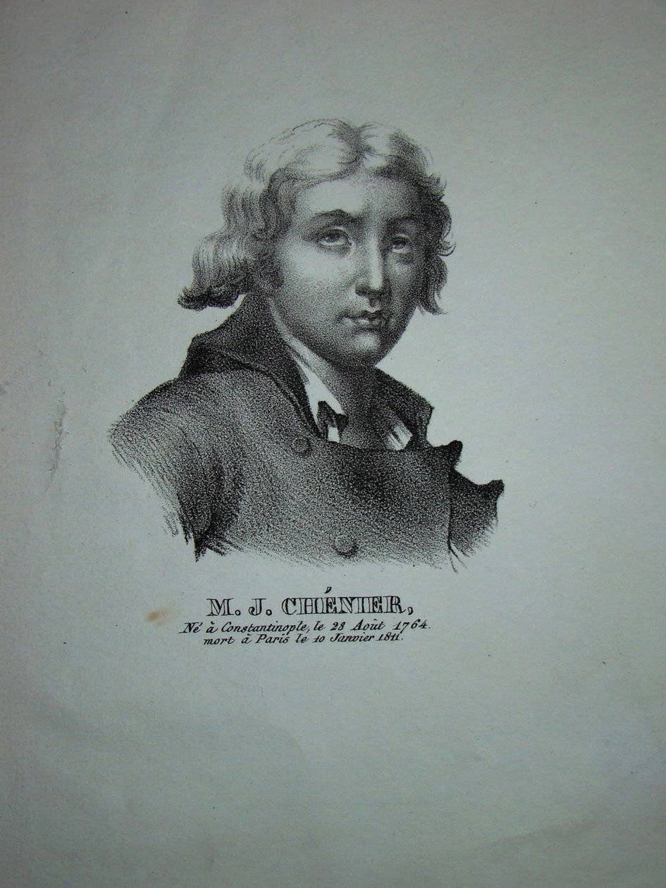 Portret poety i dramaturga Marie-Josepha Chéniera 1764-1811 autorstwa Unbekannt