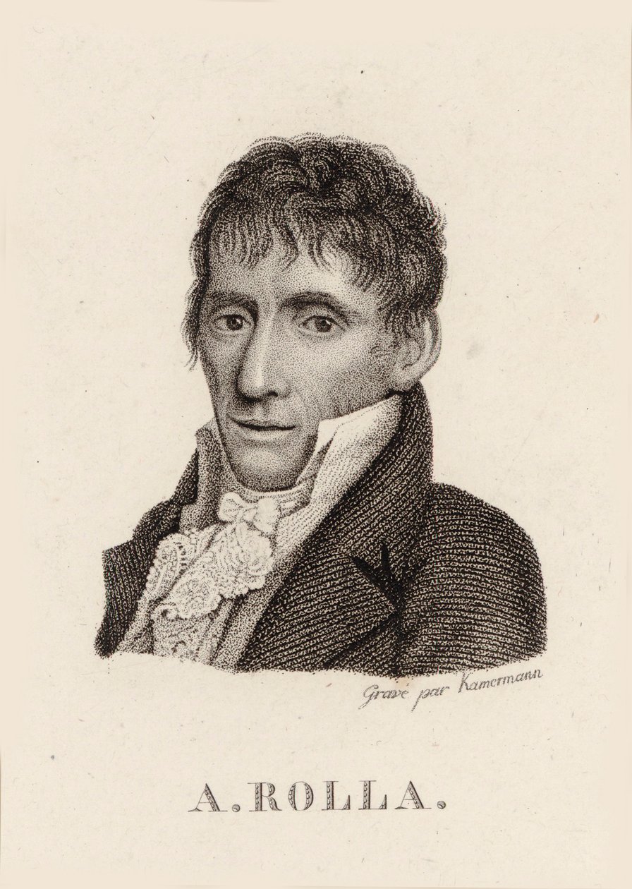 Portret skrzypka i kompozytora Alessandro Rolla 1757-1841 , 1790. autorstwa Unbekannt