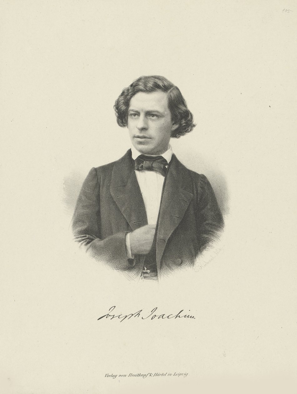 Portret skrzypka i kompozytora Josepha Joachima 1831-1907, ok. 1855. autorstwa Unbekannt