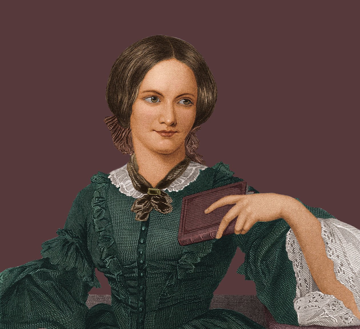 Portret pisarki Charlotte Brontë 1816-1855, lata 40. XIX wieku. autorstwa Unbekannt