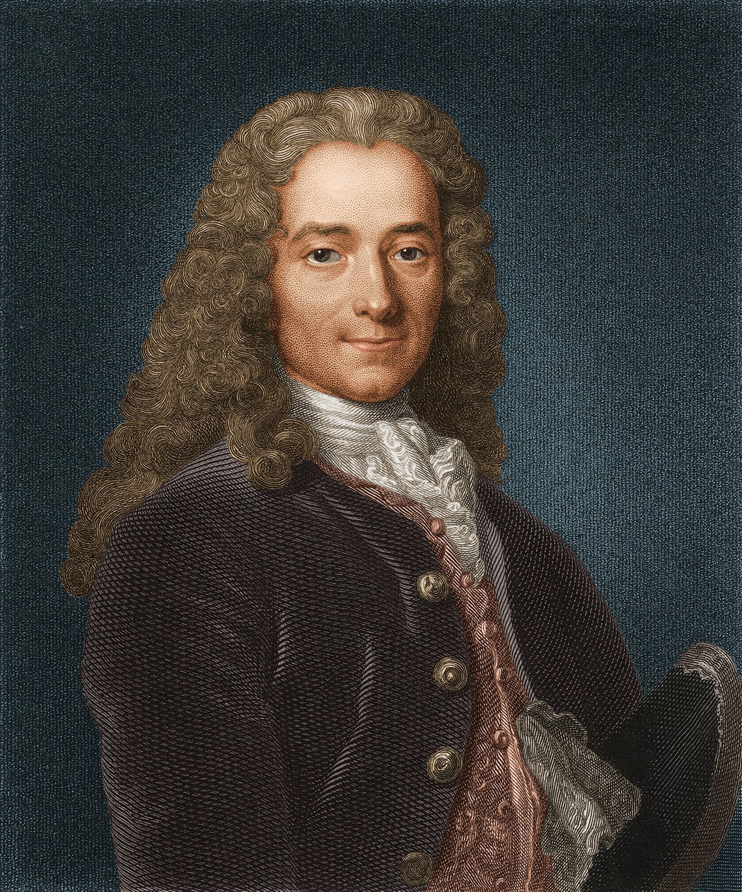 Portret pisarza, eseisty i filozofa Francois Marie Arouet de Voltaire 1694-1778, lata 30. XVIII w. autorstwa Unbekannt