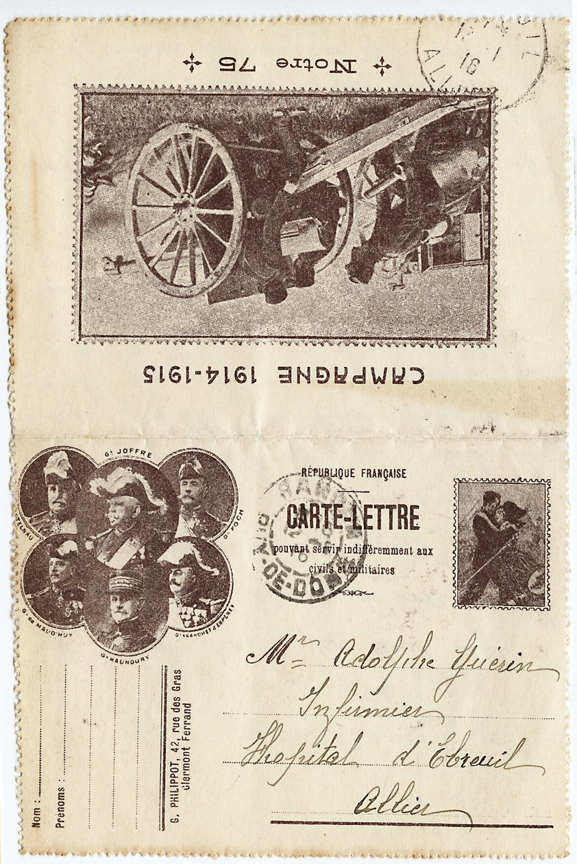 Postcard-letter autorstwa Unbekannt