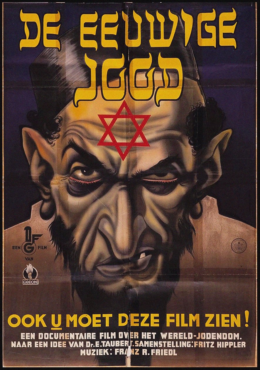 Plakat do antysemickiego filmu Wieczny Żyd, 1940. autorstwa Unbekannt