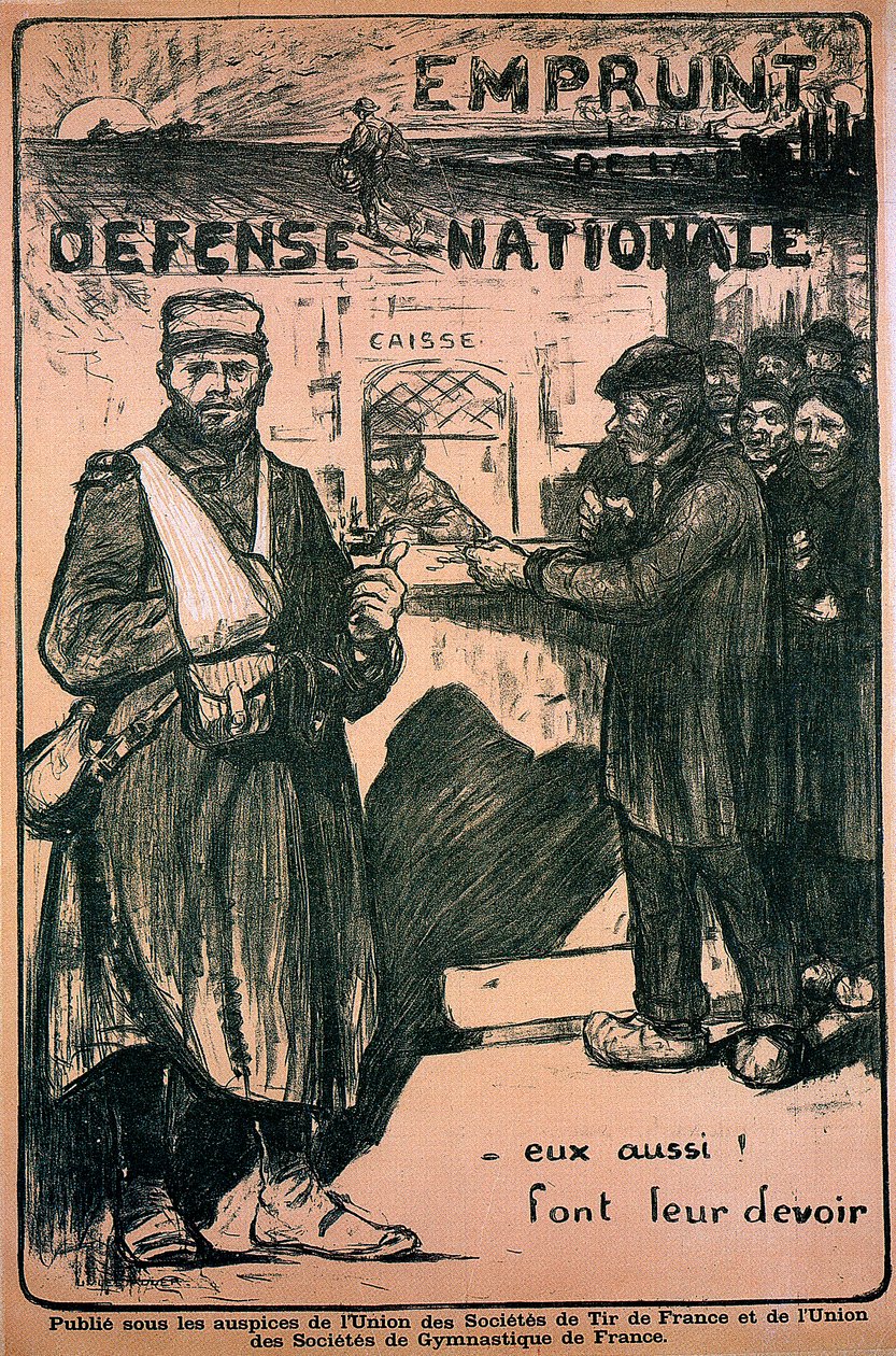 Plakat oddający hołd wysiłkowi wojennemu, francuski, I wojna światowa, 1914-1918 autorstwa Unbekannt