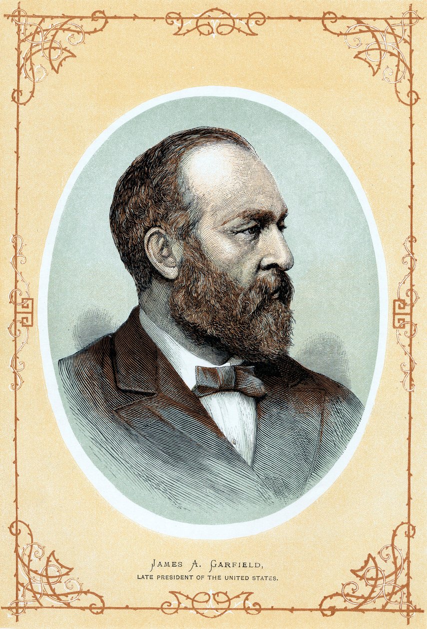 Portret pośmiertny Jamesa Abrama Garfielda, ok. 1885 r. autorstwa Unbekannt