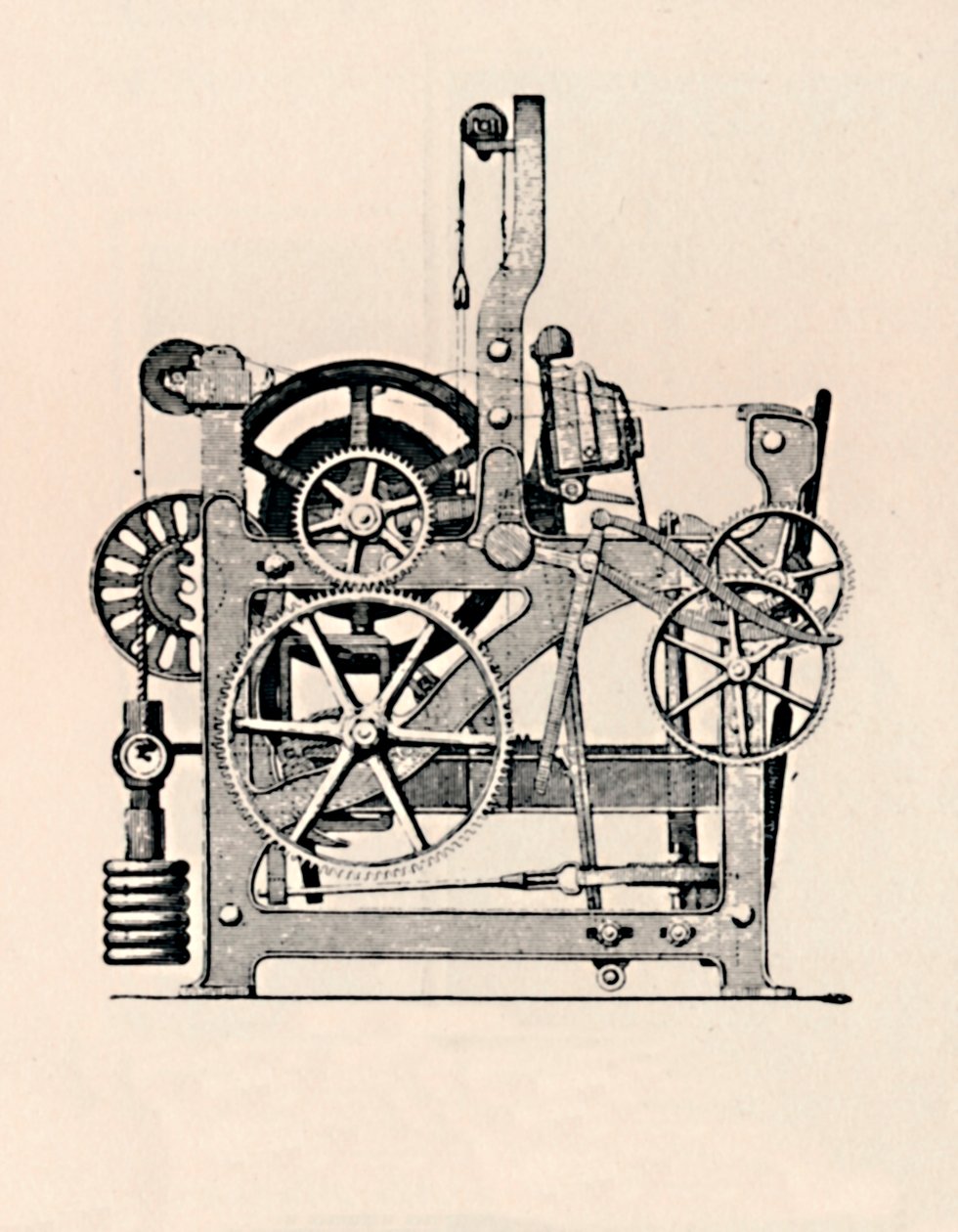 Widok z boku krosna mechanicznego, 1836, 1904 autorstwa Unbekannt