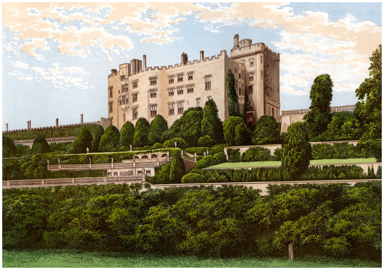 Zamek Powis, Powys, Walia, dom hrabiego Powys, ok. 1880 autorstwa Unbekannt