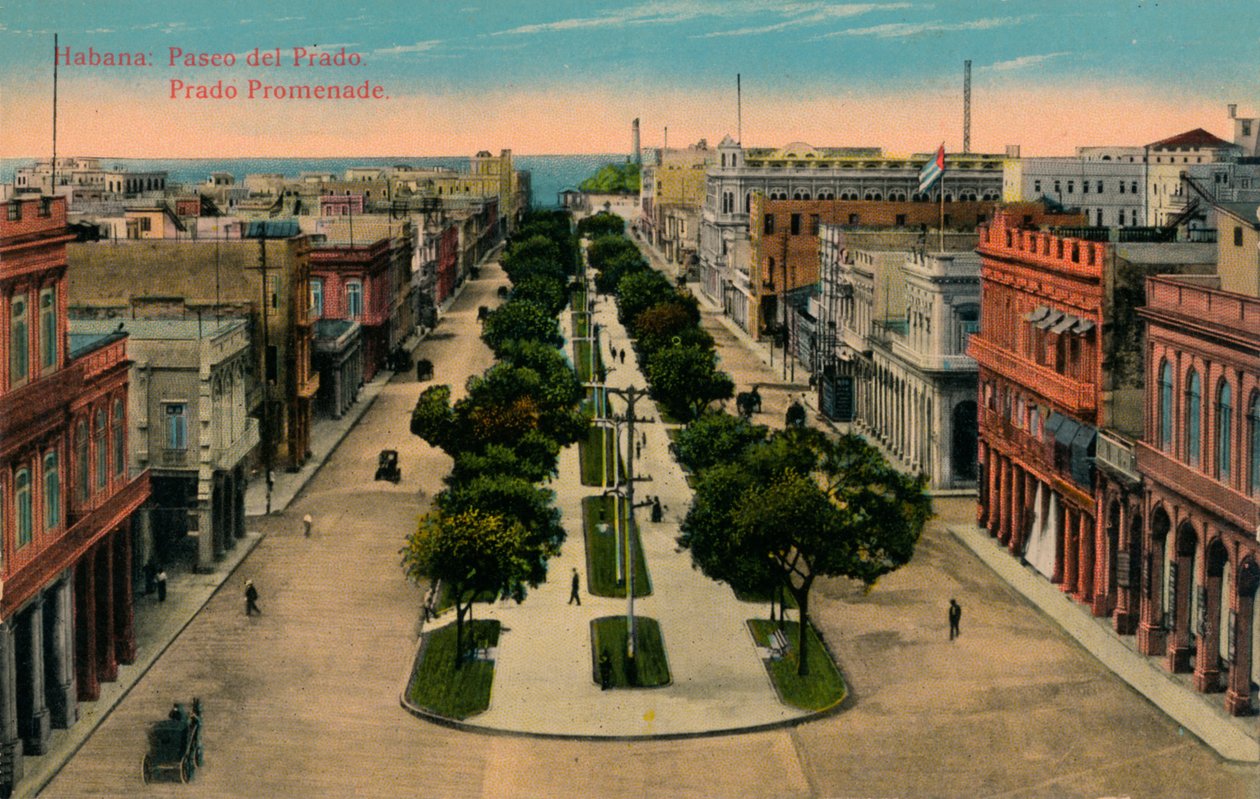 Promenada Prado, Hawana, Kuba, 1910 autorstwa Unbekannt