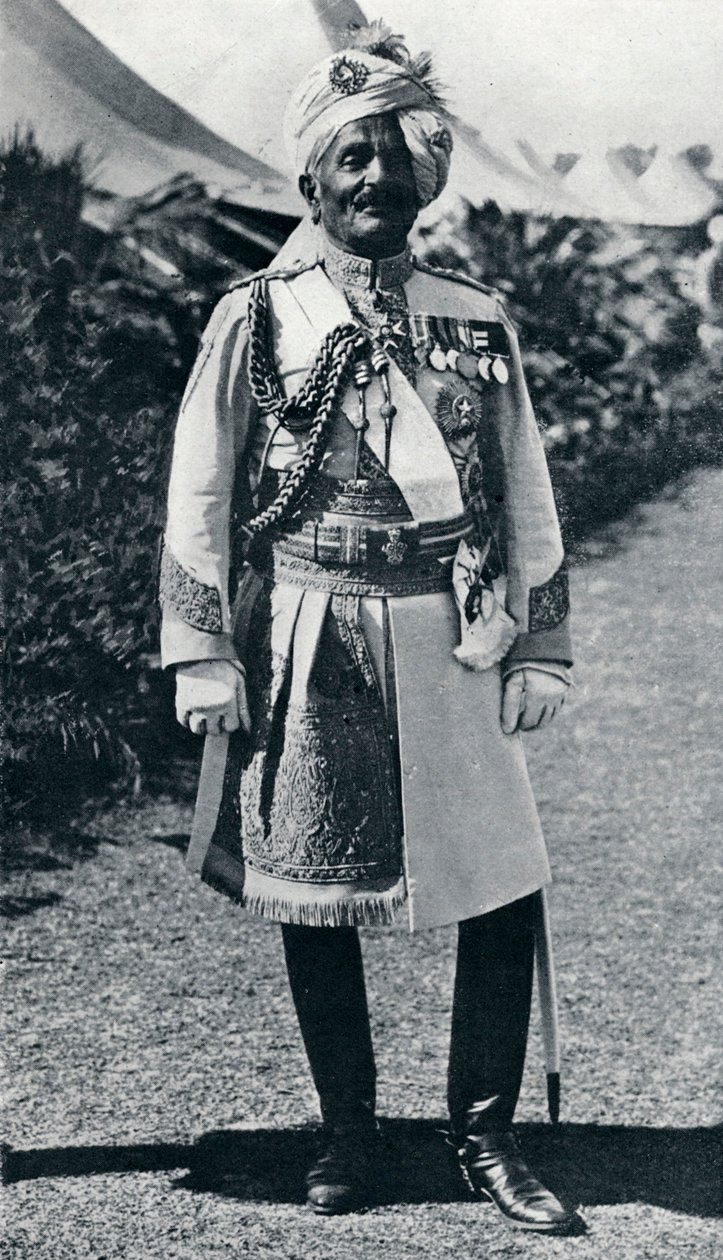 Pratap Singh 1845-1922, oficer brytyjskiej armii indyjskiej i maharadża, 1914 autorstwa Unbekannt