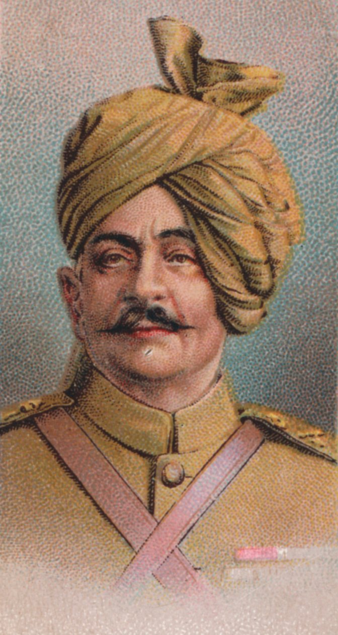 Pratap Singh 1845-4 -1922, oficer brytyjskiej armii indyjskiej, maharadża z Idaru, 1917 autorstwa Unbekannt