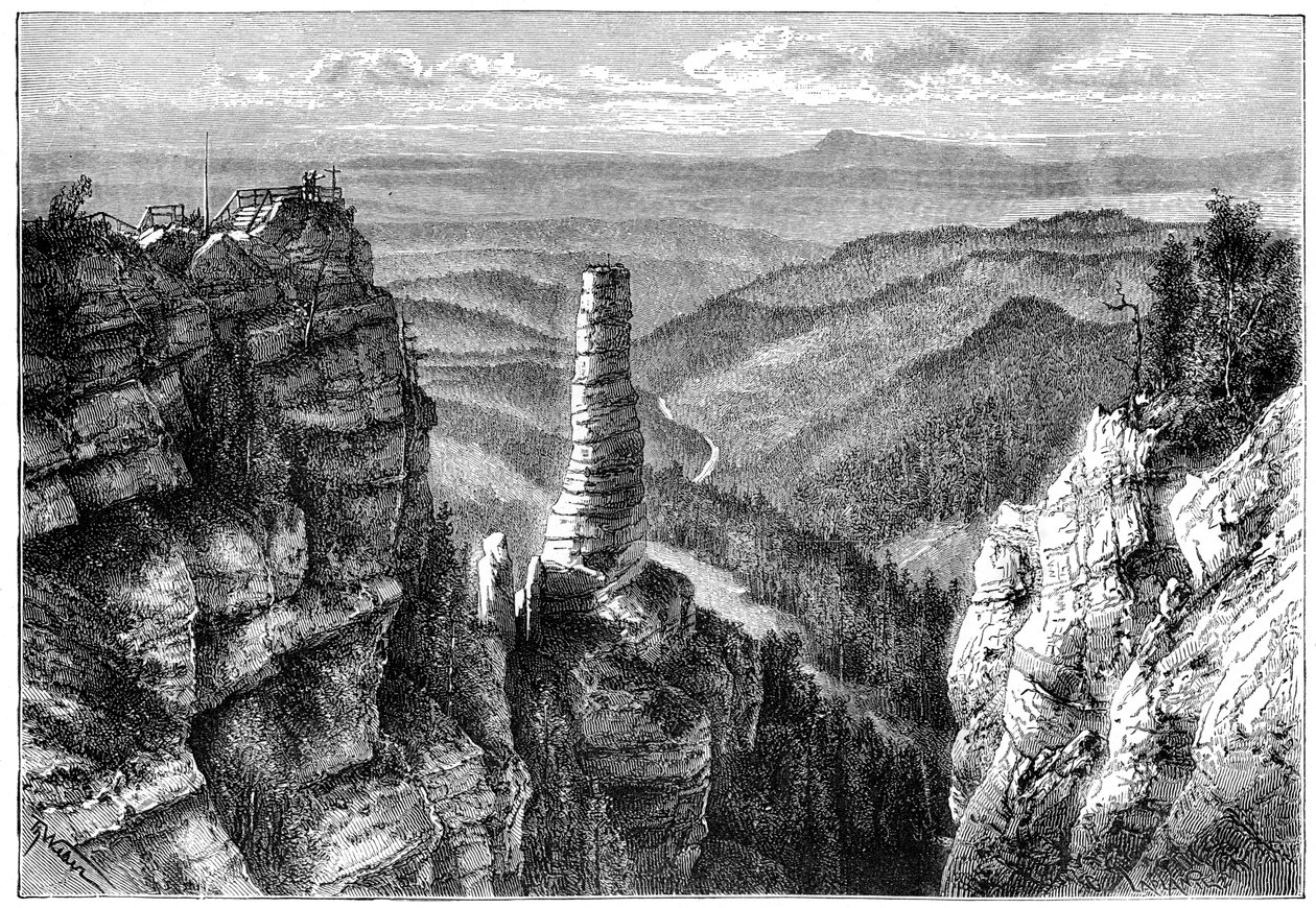 Prebischer Kogel, Szwajcaria Saksońska, 1879 autorstwa Unbekannt