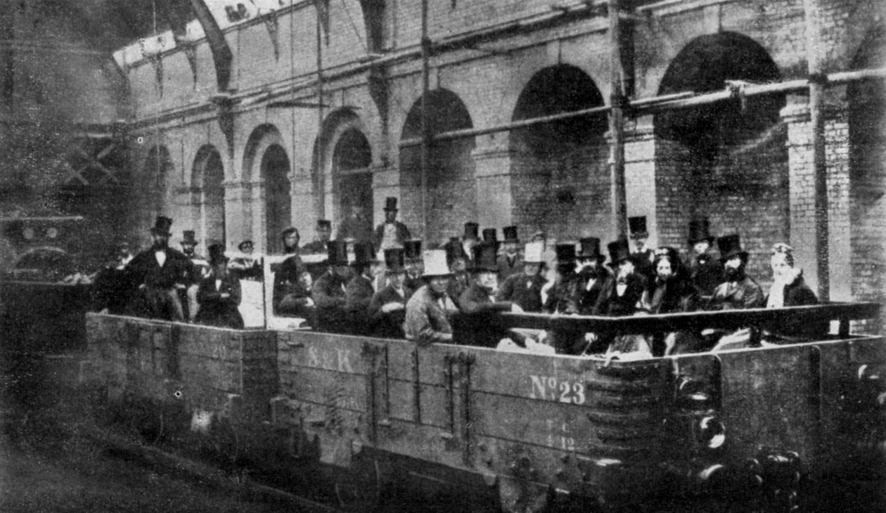 Premier William Gladstone otwiera Metropolitan Railway, Londyn, 1863 1951 autorstwa Unbekannt