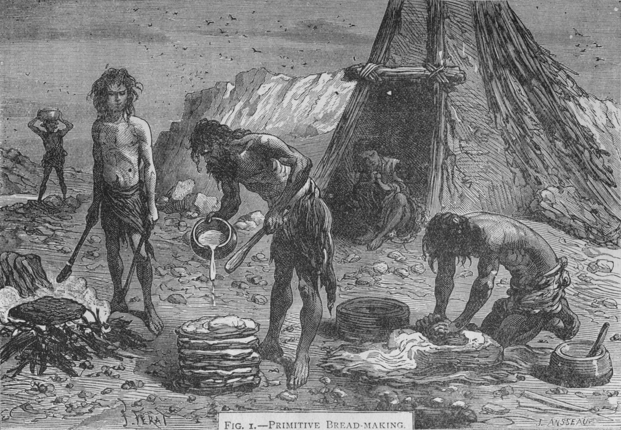 Prymitywny wypiek chleba, 1894 autorstwa Unbekannt