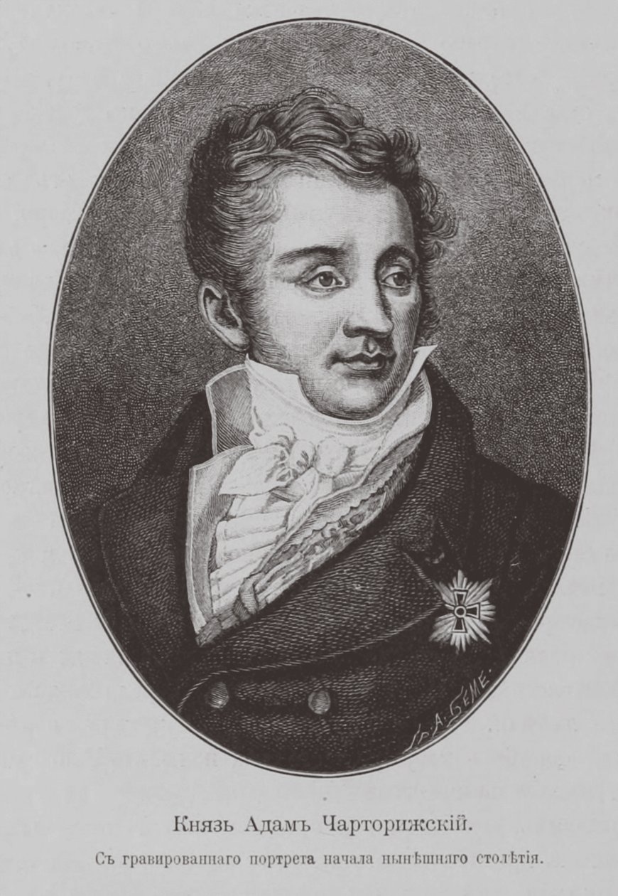 Książę Adam Jerzy Czartoryski 1770-1861 autorstwa Unbekannt