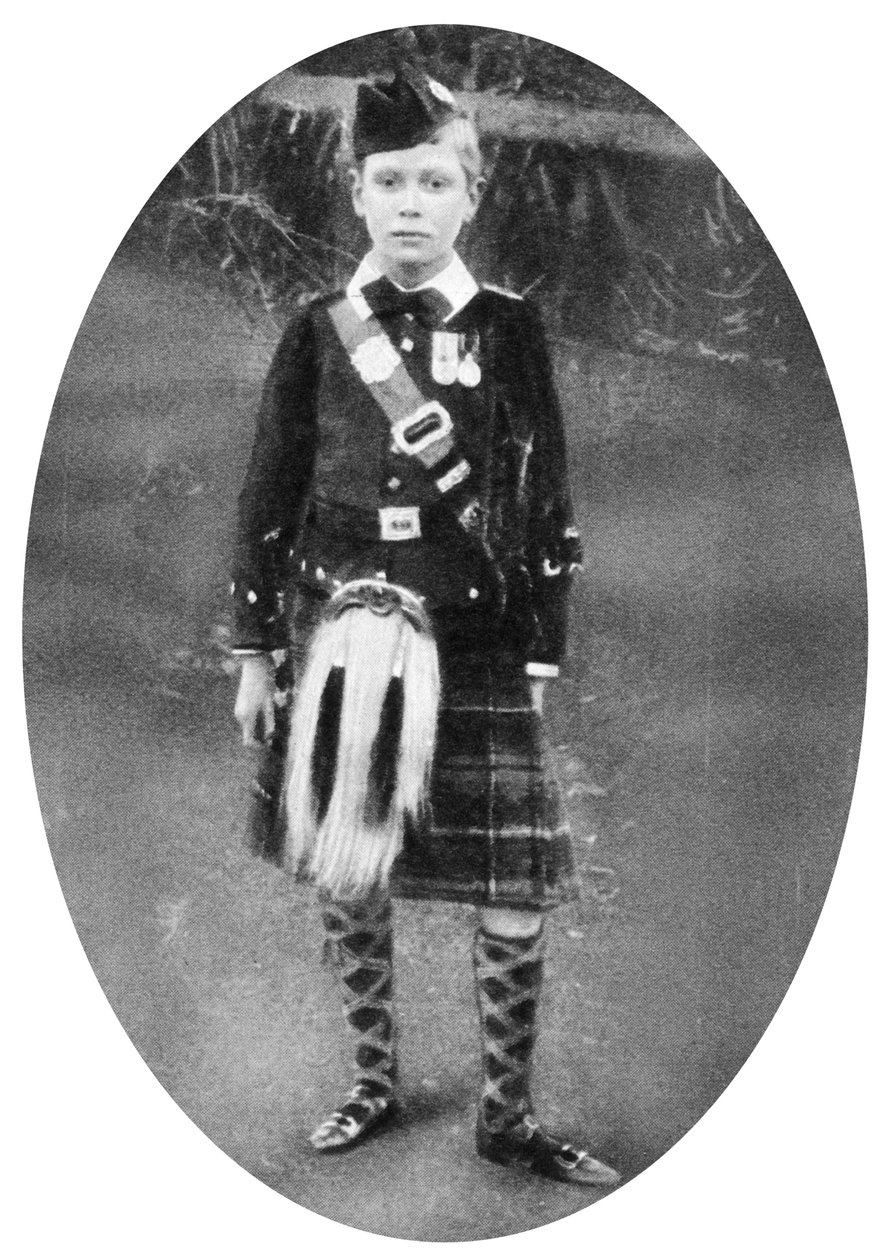 Książę Albert w stroju Highland, Sandringham, Norfolk, 1909 autorstwa Unbekannt