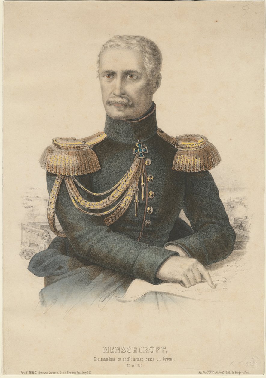 Książę Aleksander Siergiejewicz Mieńszikow 1787-1869, 1855 autorstwa Unbekannt