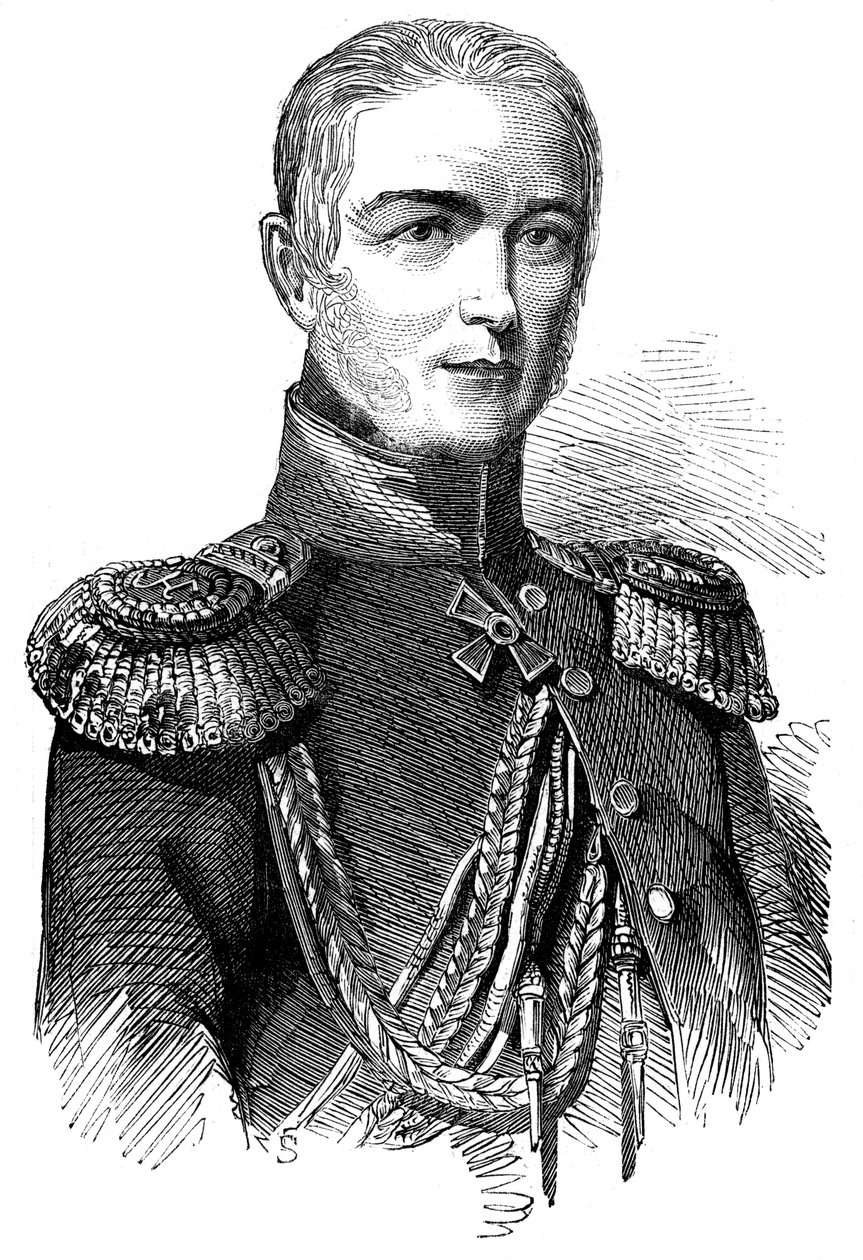 Książę Woronzow, rosyjski generał sił w Azji, 1853 autorstwa Unbekannt